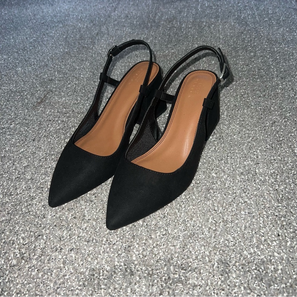 ASOS design black slingback heels